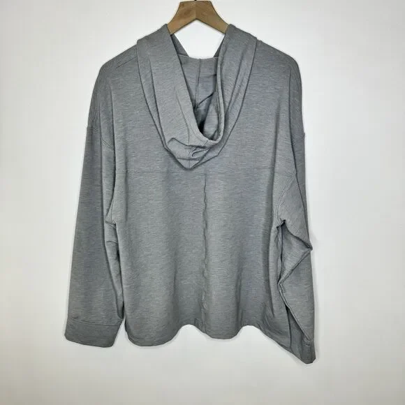 Nike Yoga Dri Fit hoodie hooded sweatshirt gray Pull-over DM7033-073 - Picture 4 of 14